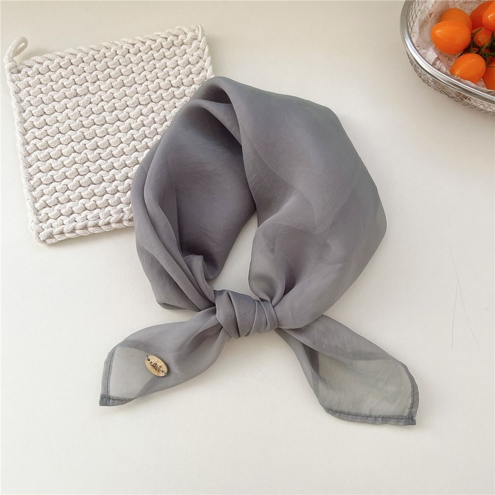 Retro Solid Color Small Square - огляд і ціна Silk Scarf Square