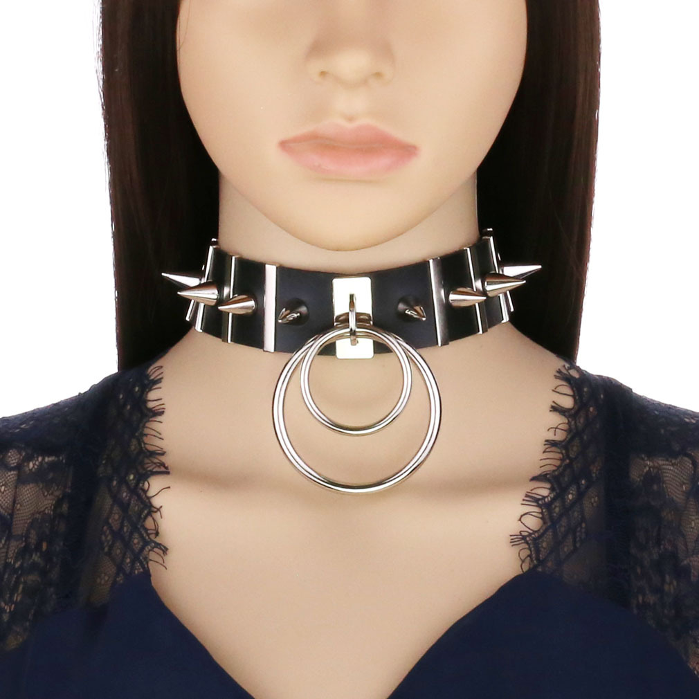 Big Spikes Choker Leather Coll - огляд і ціна Women'S Emo Accessories