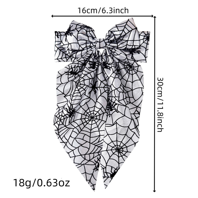 Halloween Spider Web Bow Hair  - огляд і ціна Women'S Emo Accessories