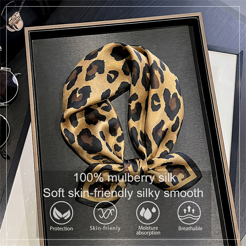 100% Silk Square Scarf Leopard - огляд і ціна Silk Scarf Square